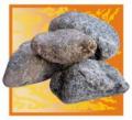 Камень для бани и сауны талькохлорит обвалованный (коробка 20 кг)
