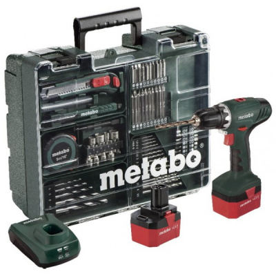 Аккумуляторный винтовёрт Metabo BS14,4 2Ач + набор